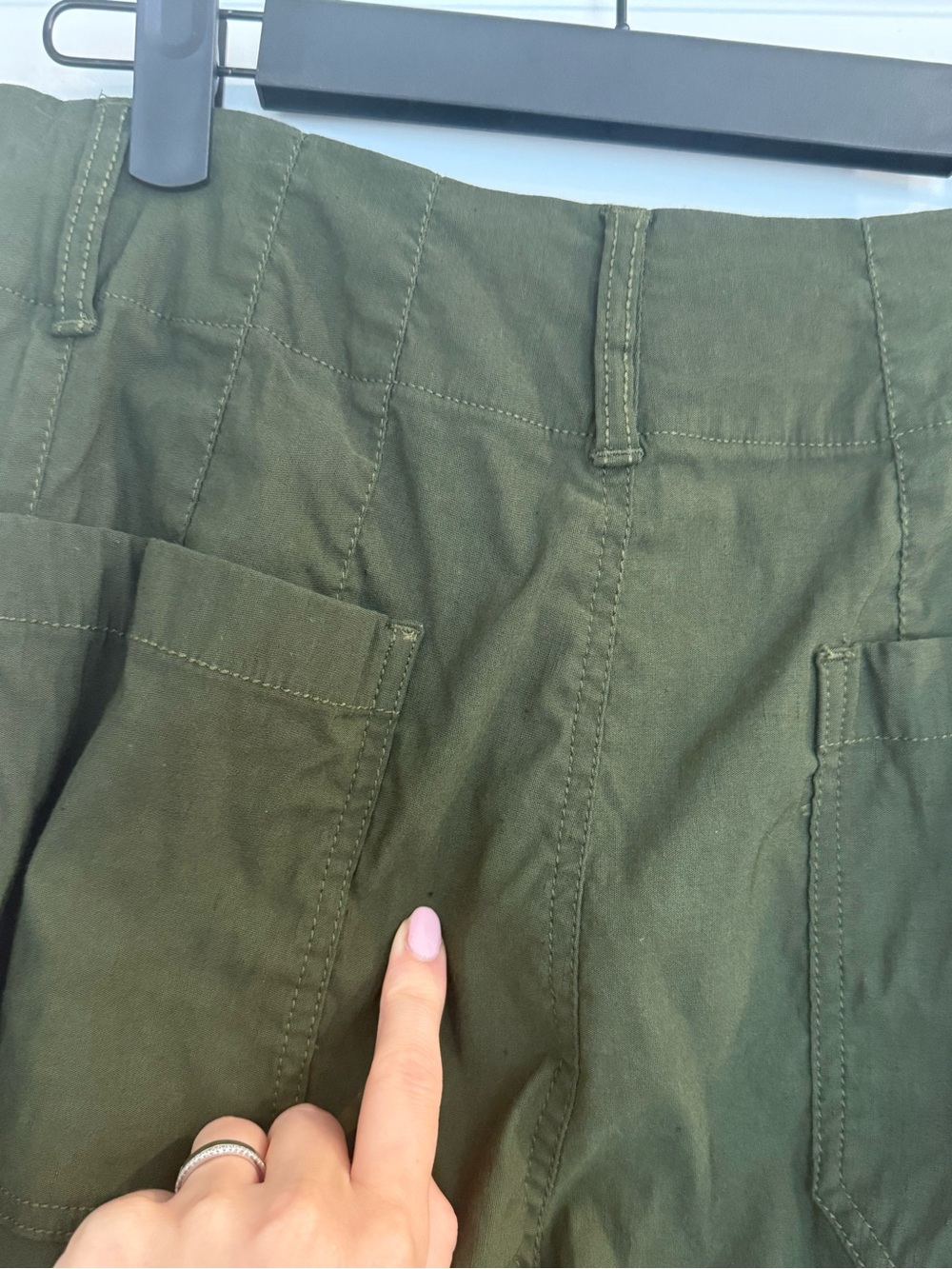 Maeve Anthropologie Colette Cropped Wide-Leg Pants-Olive - Picture 7 of 9